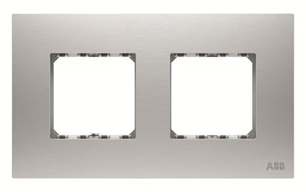 ABB Grey 2 Gang Light Switch Cover