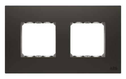 ABB Black 2 Gang Light Switch Cover