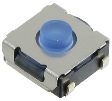Omron IP67 Blue Tactile Switch Plunger, 0.9 mm, SPST 50mA 12 V dc, Surface