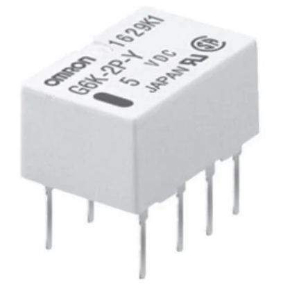 Omron PCB Signal Relay, 5V dc Coil, 1A, DPDT