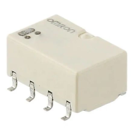 Omron Surface Latching Relay, 5V dc Coil, 1A, DPDT