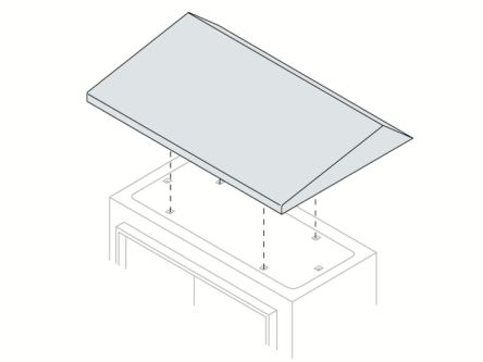 ABB SR/SRN Series Steel Cover for Use with Enclosure 55 mm x 200 mm x 500mm