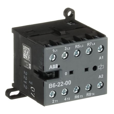 ABB B Contactor, 42V ac Coil, 4-Pole, 20 A, 4 kW 42V, 2 NO/2 NC