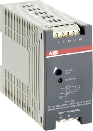 ABB CP Switched Mode DIN Rail Power Supply 375 V dc, 264V ac AC/DC Input 48V dc, 620 mA Output DC 30 W