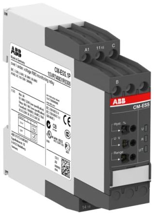 ABB Monitoring Relay, 1 Phase, SPDT, DIN Rail 24 V dc
