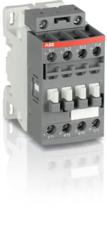 ABB AF Contactor, 60V Coil, 4-Pole, 25 A, 4 kW 60V, 4 NO