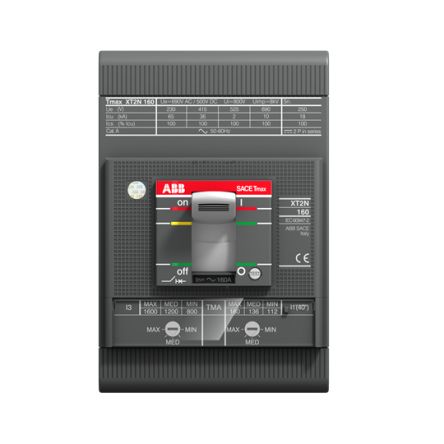 ABB, Tmax XT, Tmax XT Molded Case Circuit Breaker 3-Pole 50A, Breaking Capacity 65 kA, Fixed