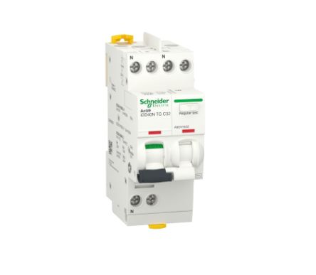 Schneider Electric Residual Current Circuit Breaker with Overload Protection, 40A Current Rating, 1-Pole, 300 mA Trip