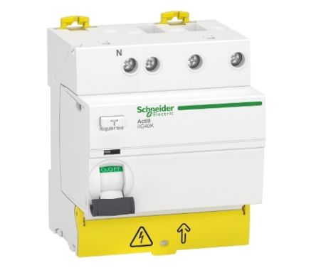 Schneider Electric Acti9 iIG40K Series Residual Current Circuit Breaker, 40A, 3+N-Pole, 30 mA, Type AC, 500 A 230V ac