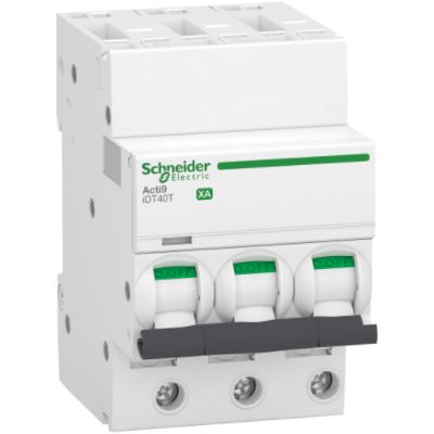 Schneider Electric Acti9 Acti9 iDT40 Miniature Circuit Breaker, 3-Pole, 16A, Type C, 4500 A Breaking Capacity