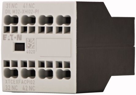 Eaton Auxiliary Contact, 2 Contact, 2 NC, DILM, Front Fixing, 16 A, 199310 DILM32-XHI02-PI