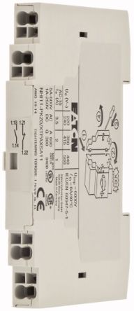 Eaton Auxiliary Contact, 2 Contact, 1 NO/1 NC, NHI, Front Fixing, 16 A, 199328 NHI11-PKZ0-PI
