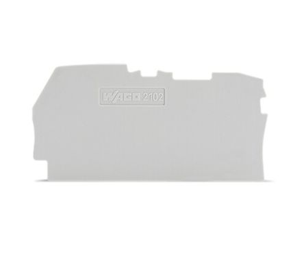 WAGO End & Intermediate Plate for Use with 2102 Series Terminal Blocks