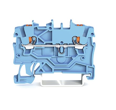 WAGO 2200-1204 Feed Through Terminal Block Blue, 1mm², 1-Level, Cage Clamp, ATEX, IECEx