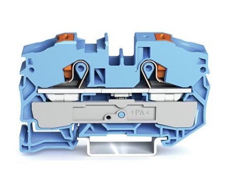 WAGO 2216-1204 Feed Through Terminal Block Blue, 16mm², 1-Level, Cage Clamp, ATEX, IECEx