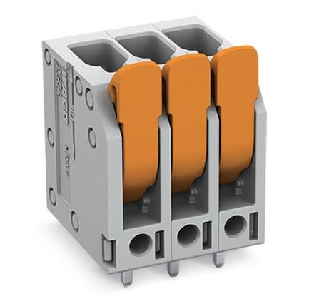 WAGO PCB Terminal Block, 5-Contact, 5 mm Pitch, 1 Row, 2604-3105