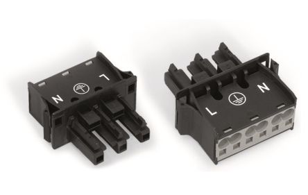 WAGO 770 Series Snap-in Connector Female Cage Clamp, 3-Pole, 25A, 3-Way, IP20