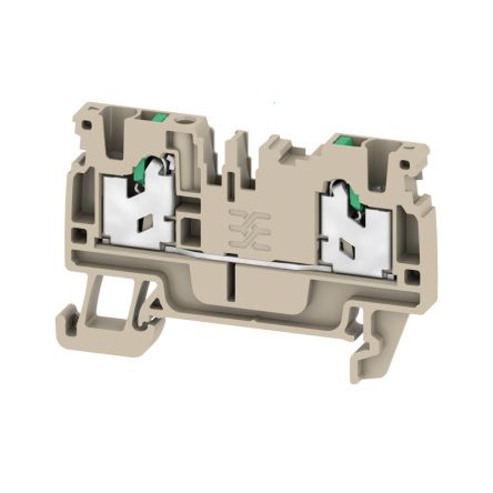 Weidmüller 2674530000 AS2C 2.5 Series Feed Through Terminal Block Dark Beige, 1-Level, Snap-In