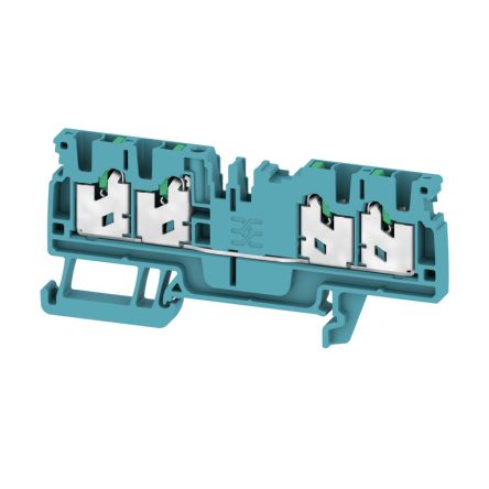Weidmüller 2753960000 AS4C 2.5 BL Series Feed Through Terminal Block Blue, 1-Level, Snap-In