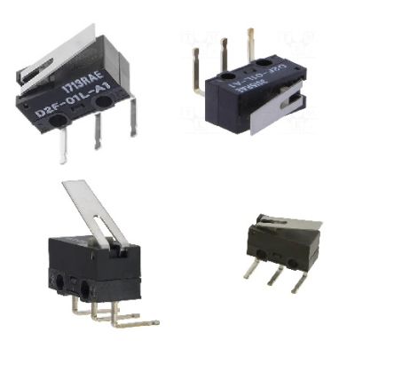 Omron Lever Micro Switch, PCB Terminal Terminal, 100mA, SPDT, IP40