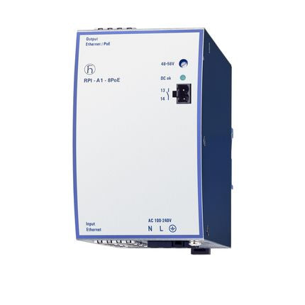 Hirschmann 8 Port PoE Injector, 100V ac, 249 V ac Input 280 W, 48V dc, 56 V dc Output, 6 A
