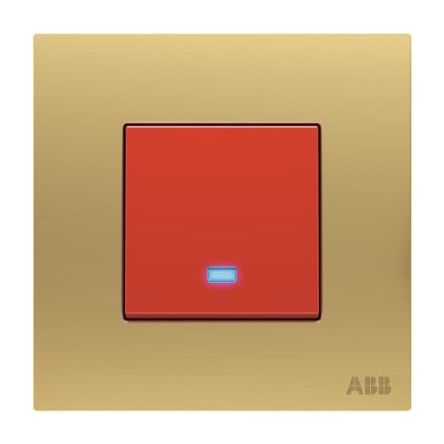 ABB Gold, 1 Way Push Button, 1 Gang, AM1