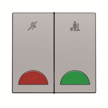 ABB Silver, 1 Way Push Button, 2 Gang, AMD