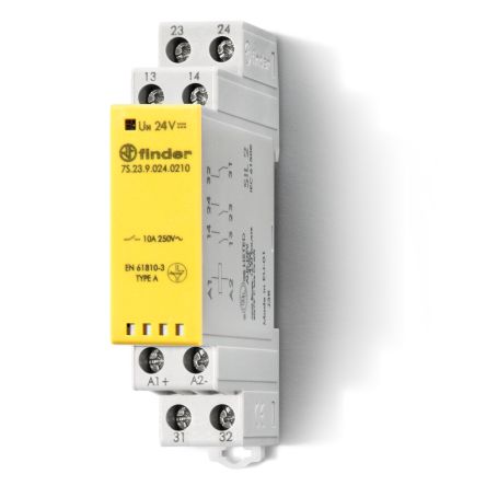 Finder DIN Rail Non-Latching Relay, 12V dc Coil, 10A Switching Current