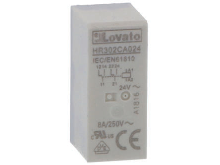 Lovato DIN Rail Non-Latching Relay, 110V ac Coil, 16A Switching Current, SPDT