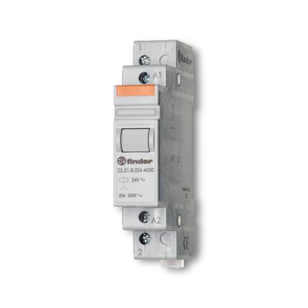 Finder DIN Rail Monostable Relay, 240V ac Coil, 20A Switching Current, SPST