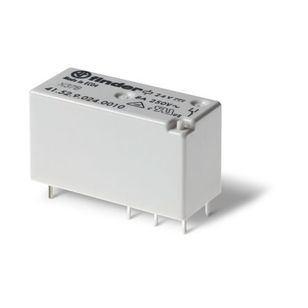 Finder PCB Relay, 24V dc Coil, 8A Switching Current, 2 CO
