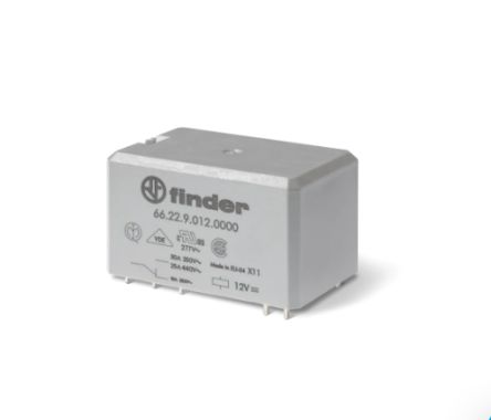 Finder DIN Rail Power Relay Module, 120V dc Coil, 30A Switching Current, 2 NO