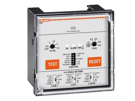 Lovato Earth Leakage Relay, 50 to 60 Hz Frequency, 0.025 to 25 A Leakage, 2 Output