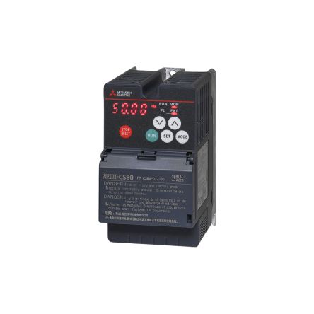 Mitsubishi Electric Inverter Drive, 0.4 kW, 3 Phase, FR-CS80 Series 480V ac 4.2 A