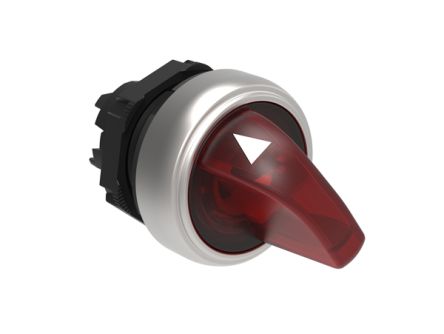 Lovato LPCSL12 Series 2 Position Illuminated Selector Switch Head, 22 mm Cutout, Red Handle, IP66