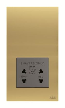 ABB AM40188-MG Gold 1 Gang Plug Socket, 20A Outdoor, Outlet Socket