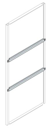 ABB IS2 Series Galvanised Steel Enclosure Profile, 45mm W, 45 mm H, 800 mm L For Use With IS2 Enclosures For Automation