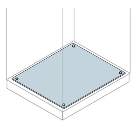 ABB Galvanised Steel Gland Plate, 600mm W, 1 m L for Use with IS2 Enclosures