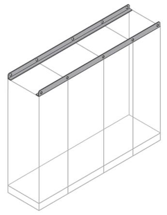 ABB IS2 Series Metal Rail, 1.6m W, 1.6 m H, 1 m L For Use With Automation and Control Enclosures (System pro E control)