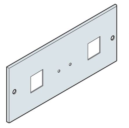 ABB IS2 Series RAL 7035 Light Grey Steel, 199 mm H, 489.5mm W, 12.7 mm L, for Use with IS2 Enclosures For Automation