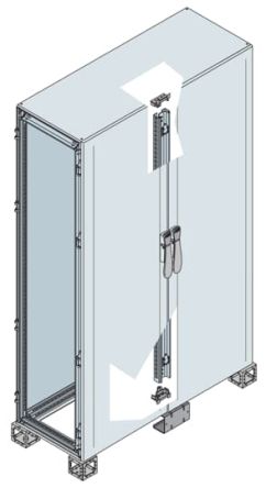ABB AM2 Series Sheet Steel Metal 2-Door Floor Standing Enclosure, Opaque Door, IP65 500 mm, 1200 mm 2000 mm