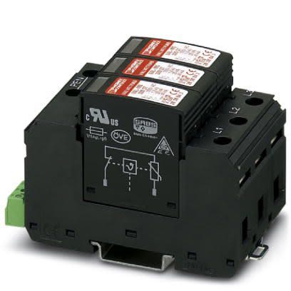 Phoenix Contact 3 Phase Surge Arrester, 40 kA, 1.5 kV, DIN Rail
