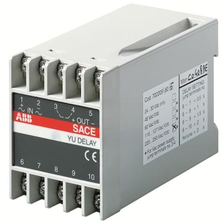 ABB UVD 24 Electronic Time Delay for use with T7, X1, E6, E2, E3, E4.2, E4, E1, E6.2, XT7-XT7M, E2.2, T8, E1.2
