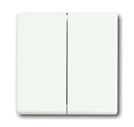 ABB White 2 Gang Light Switch Cover
