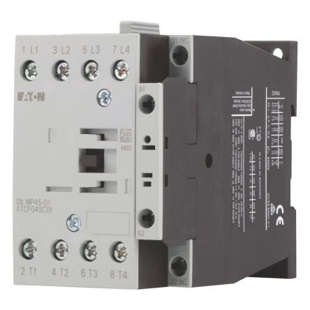 Eaton DILMP Contactor, 230V ac, 240 V ac Coil, 4-Pole, 14 kW 240V ac, 1 NC
