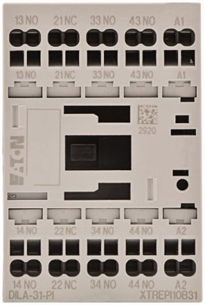 Eaton DILA Contactor Relay, 24V dc Coil, 4 A 24V dc, 3 NO/1 NC, 690V