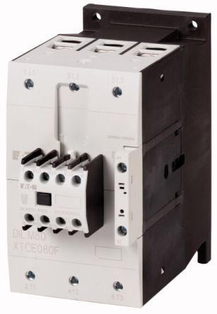 Eaton DILM Contactor, 220V ac/dc, 230 V ac/dc Coil, 4-Pole, 80 A, 30 kW 24V dc, 27 V dc, 400V