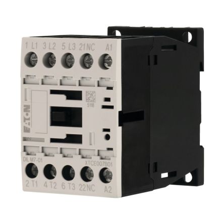Eaton DILM Contactor, 42V ac, 48 V ac Coil, 3-Pole, 3 kW, 1 NC, 400V