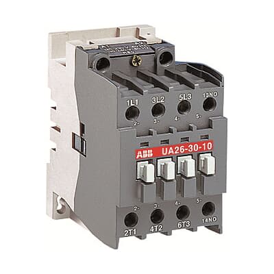 ABB UA26 Contactor, 110V, 120 V Coil, 3-Pole, 6 A 110V, 3 NO, 690V