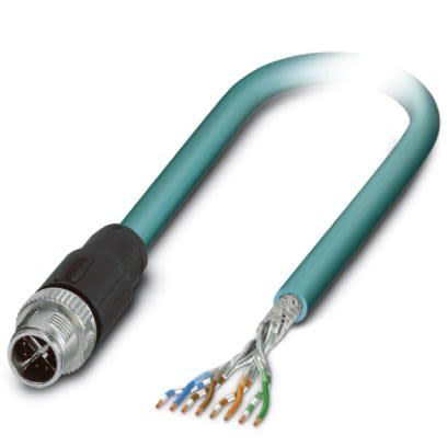 Phoenix Contact SAC, 20 m Cat6a Ethernet Cable, Blue, Shielded 8 Screened Polyurethane Sheath